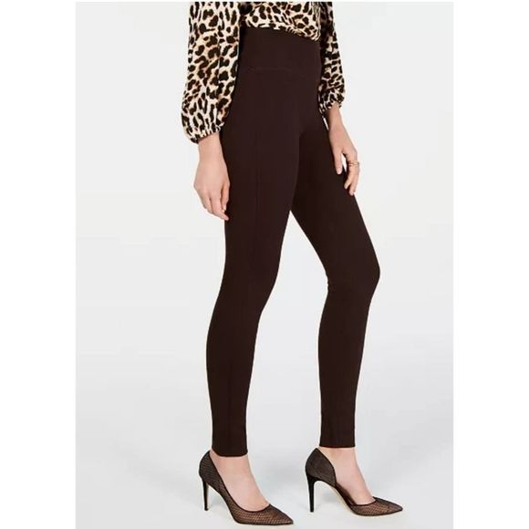 INC Pull On Skinny Ponte Pants 2 French Roast - Picture 1 of 10